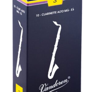 Caixa de Palhetas Vandoren 3 para Clarinete Alto (10Un)