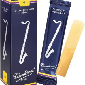Caixa de Palhetas Vandoren 4 para Clarinete Baixo (5Un)