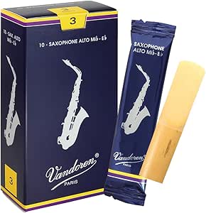 Caixa de Palhetas Vandoren 3 para Saxofone Alto (10Un)