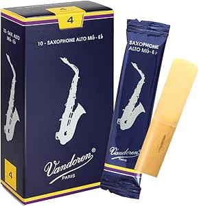 Caixa de Palhetas Vandoren 4 para Saxofone Alto (10Un)