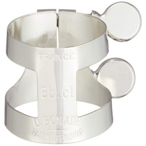 Abraçadeira Bonade Clarinete Prateada Invertida