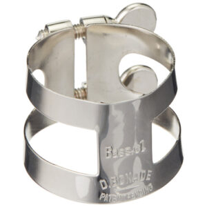 Abraçadeira Bonade Clarinete Baixo Prateada Invertida