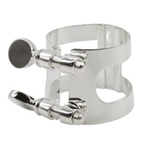 Abraçadeira Bonade Saxofone Barítono Prateada Invertida