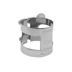 Abraçadeira Bonade Sax Soprano Niquelada Invertida